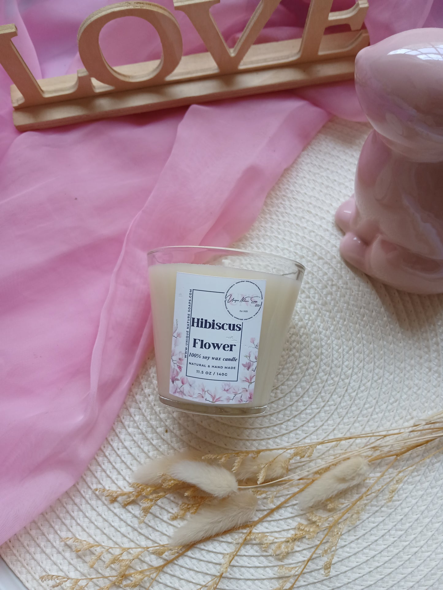Hibiscus Flower candle